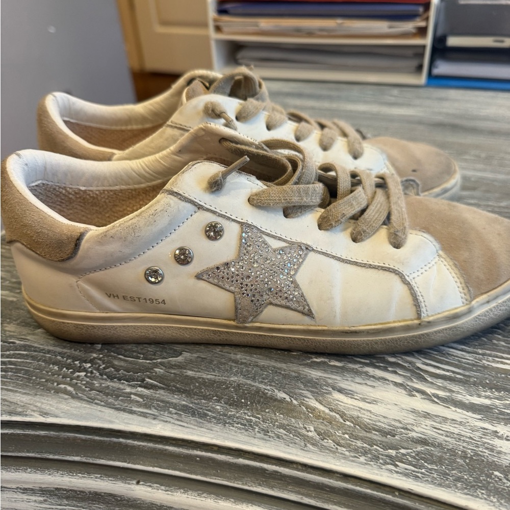 Women’s Vintage Havana  White and Tan Sneakers